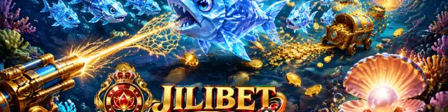 JILIBET fishing game scene with underwater targets, coral depth and cannon trails