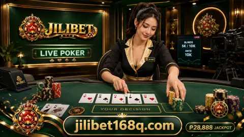 JILIBET live casino table presented in a mobile phone scene